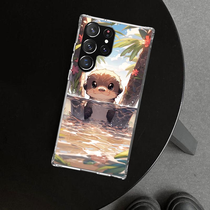 Animal Otter Cute Cartoon Phone Case Cover for Samsung Galaxy S26 S25 Edge S24 S23 Ultra S22 Plus S21 FE S20 + Art Customized Fu