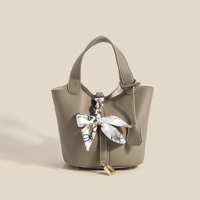 Spring New Trendy Γυναικεία Τσάντα Μετακίνησης Μόδα Τσάντα Χειρός Τσάντα Μονόχρωμη Τσάντα Καλάθι Λαχανικών Κρεμαστό Φουλάρι Τσάντα Χειρός