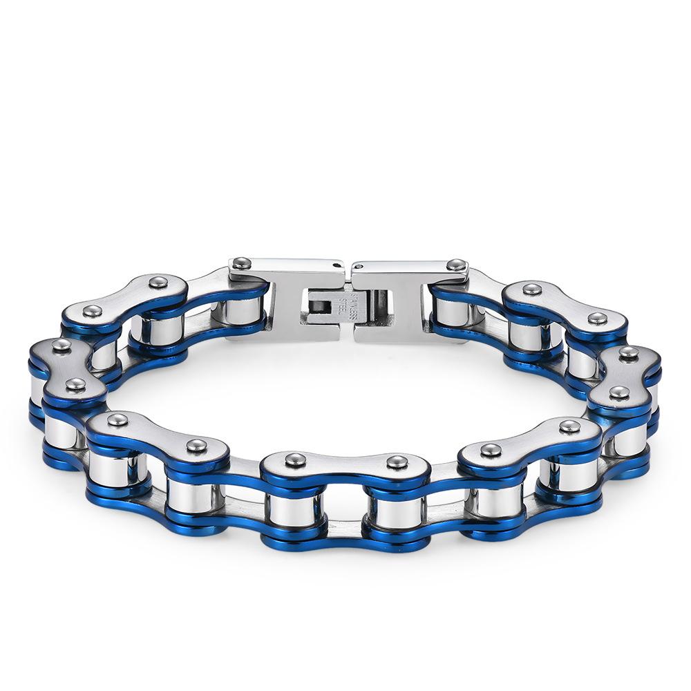 Personalized Punk Motorcycle Bracelet Stainless Steel Bracelet Fashion Silver Bicycle Chain Bracelet