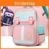 Cute Simple Colorblock Nylon Backpack For Kids With Lightweight Comfortable Straps