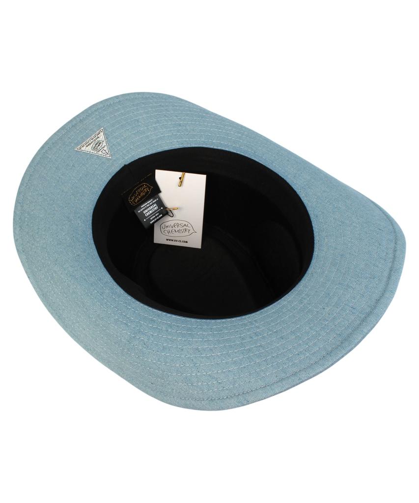 Yunibeosyeolkemiseuteuli Cowboy Light Denim Fedora Cowboy Fedora