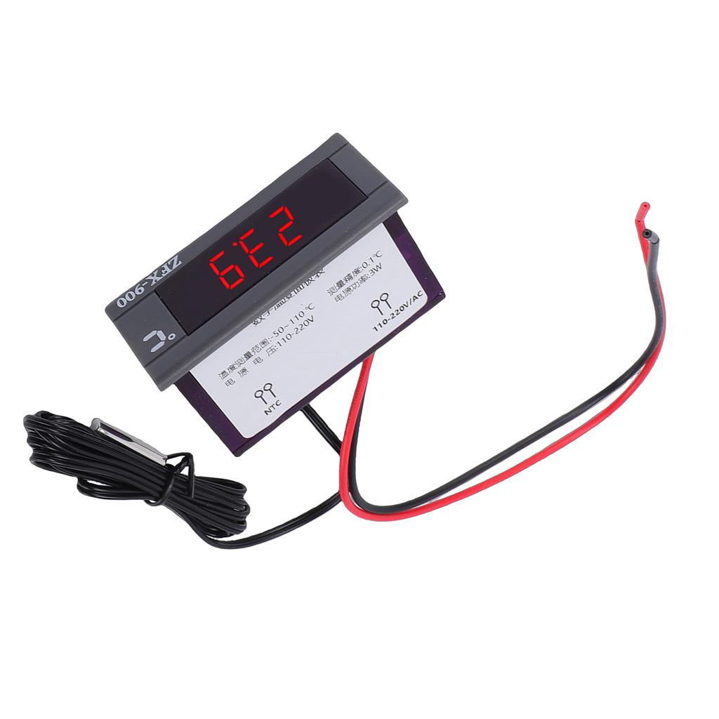 Digitales Temperaturmessgerät, LED-Temperaturanzeige mit einem Bereich von -50 bis 110 Grad Celsius für Kühlschrank und Vitrine
