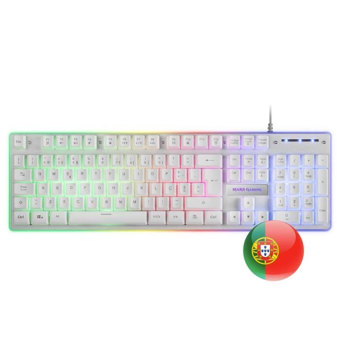 Combo Clavier + Souris - Mars Gaming - MCPXWPT - Ultralégère - Tapis XXL - Portugais