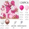 Wedding Pink Balloons Garland Pastel Pink White  Rose Gold Balloon Arch Kit Baby Shower Gender Reveal Birthday Party Decoration