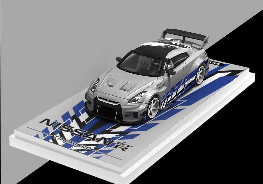 

timemicro R35 Nissan Wispi Серебристо-голубой 1/64 GT-R [товар]