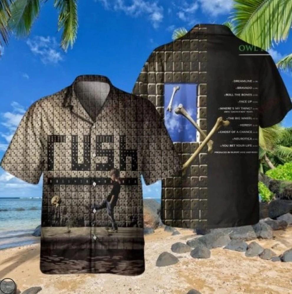 Rush Rock Band Roll the Bones Hawaiian Shirt Band shirt Unisex T-Shirt XXXXL