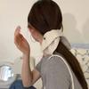 Grey New Alloy Love Striped Large Intestine Ring French Square Towel Hair Band Hair Accessories Daily Versatile Jewelry