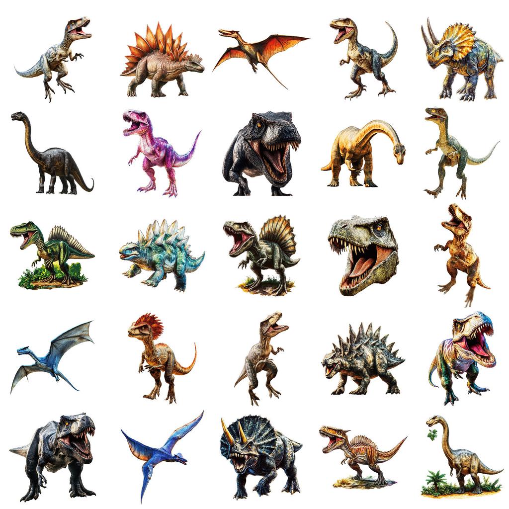 50 Jurassic World Dinosaur Tyrannosaurus Resurrection Stickers Horror Headphone Case Laptop Stickers