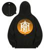 Kan6312 Khzb0158 Khan Custom Symbol Fleece-Lined Zip-Up Hoodie Black