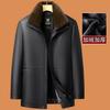 Dad winter leather jacket men's winter velvet thickened old man grandfather middle-aged and elderly jacket