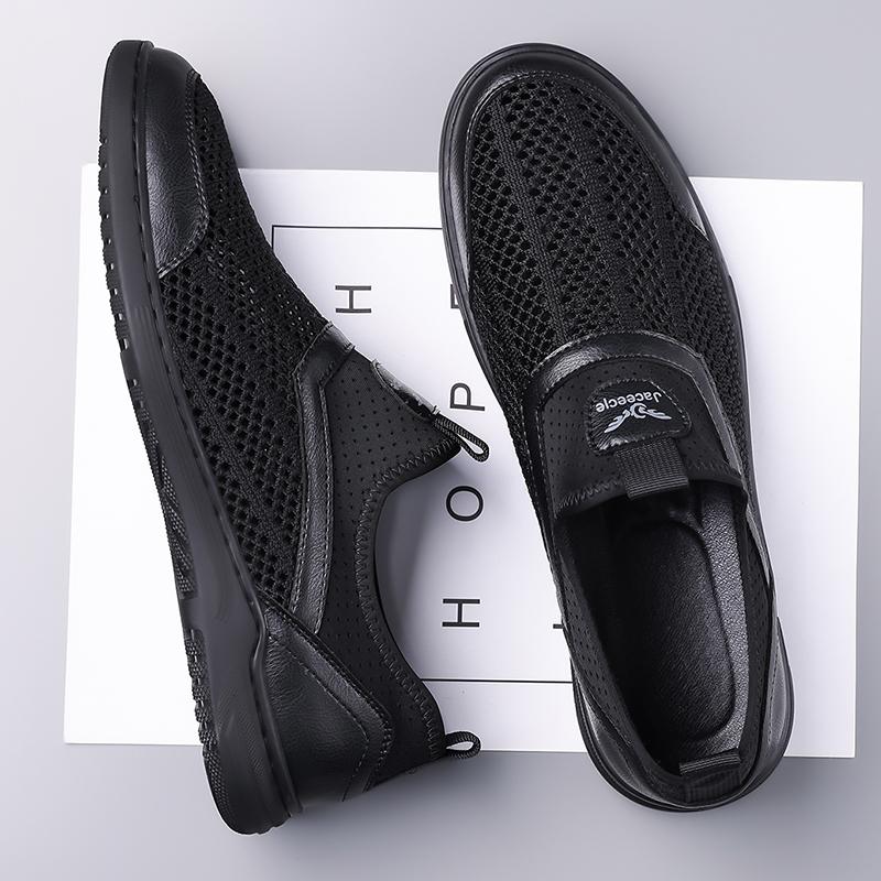Breathable Mens Sneakers Fabric Mesh Casual Shoes New Arrival Man Summer Shoes Lightweight Male Loafers Simple Treking Footwear