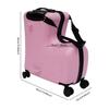 Suitcase Portable Children's Travel Thickening Trolley Case, 20L Unisex Travel Kids Luggage Kid Suitcase Rideable (Pink)