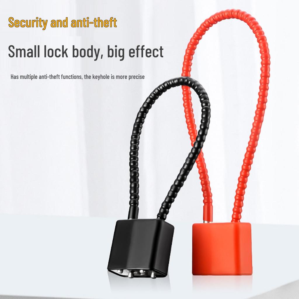 Mini-Stahldraht-Vorhängeschloss mit Schlüssel - Diebstahlsicheres kleines Schloss für Türen und Ketten
