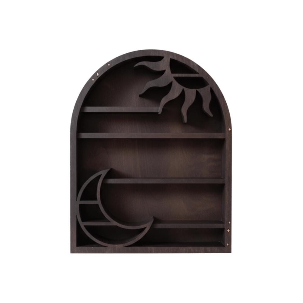 Moon Design Wall Shelf Wooden Material Crystal Shelf Floating Shelves Living Room Decor