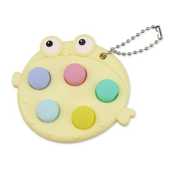 Push Bubble Chain Funny Fish Toy with Bead Puffer Stress Relief Quick Push Globefish Sensory Decompression Fidget