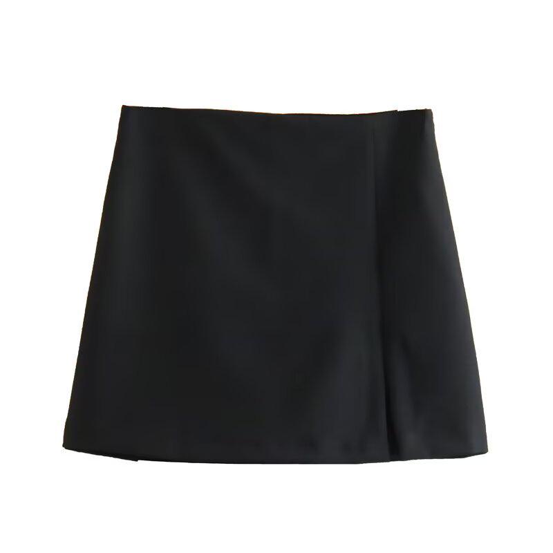 Spring 2025 Women's European-American Style Slit Hem Skirt Pants