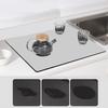 Dish Drying Mat Multi-Purpose Kitchen Drying Mat For Counter Eacy To Clean Absorption Drying Kitchen Pad Foldable Rack Pad 12*16In (Grey)