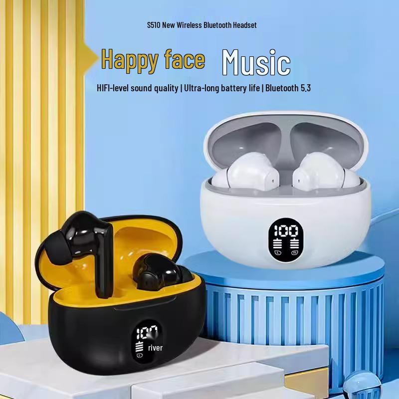 Smart Wireless Noise-Cancelling Bluetooth Earphones 2025 with In-Ear Display and Long Battery Life