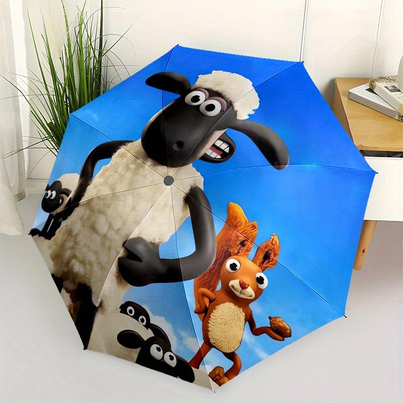 1pc SheepSquirrel Themed High-quality Umbrella,Automatic Opening and Closing Umbrella,Multi-functional Umbrella G0811380