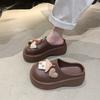 Cartoon cute bag head sandals women's outer wear spring and summer new non-slip one-pedal small flower beach thick bottom mop