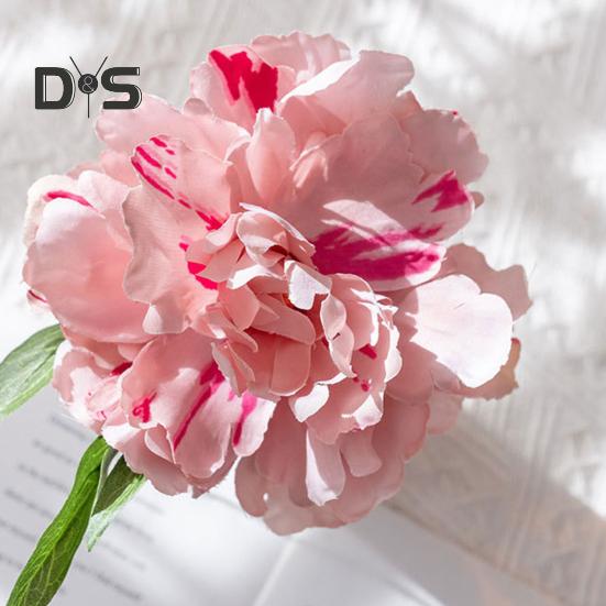 2Pcs Artificial Peony Flower Single Branch Forever Blooming Realistic Home Decoration Wedding Accessory Simulated Flower