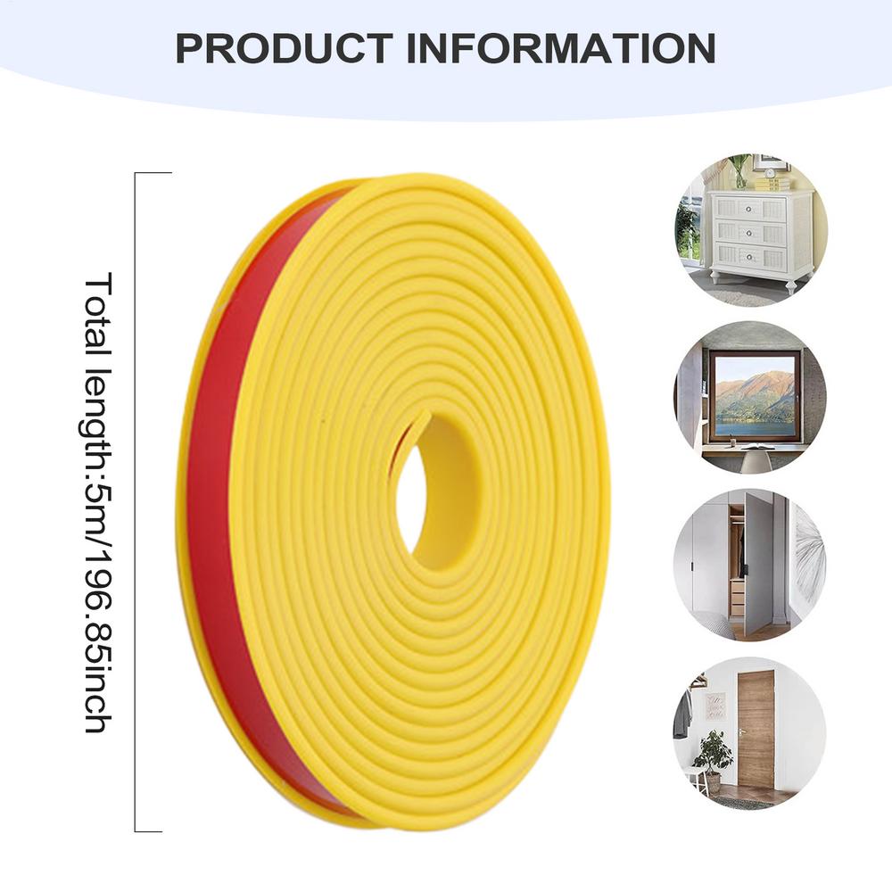 

Защита кромки Самоклеящаяся ПЭТ Защитная полоса для кромки Защита углов от столкновений Длинная оберточная лента для мебели Кухни жёлтый