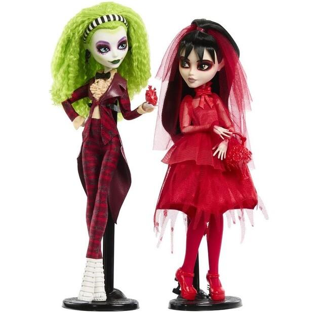 Mattel Monster High Skullector Beetlejuice 2 Dolls Collectible Betelgeuse and Lydia Deetz HYV96