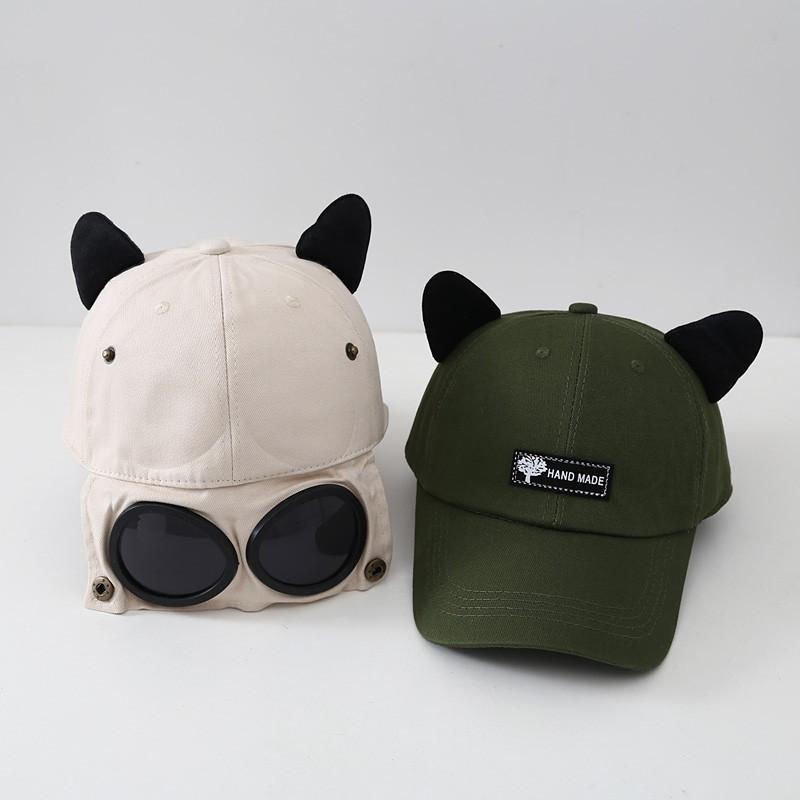 Cute Cat Ears Baseball Cap For Women Funny Sunglasses Aviator