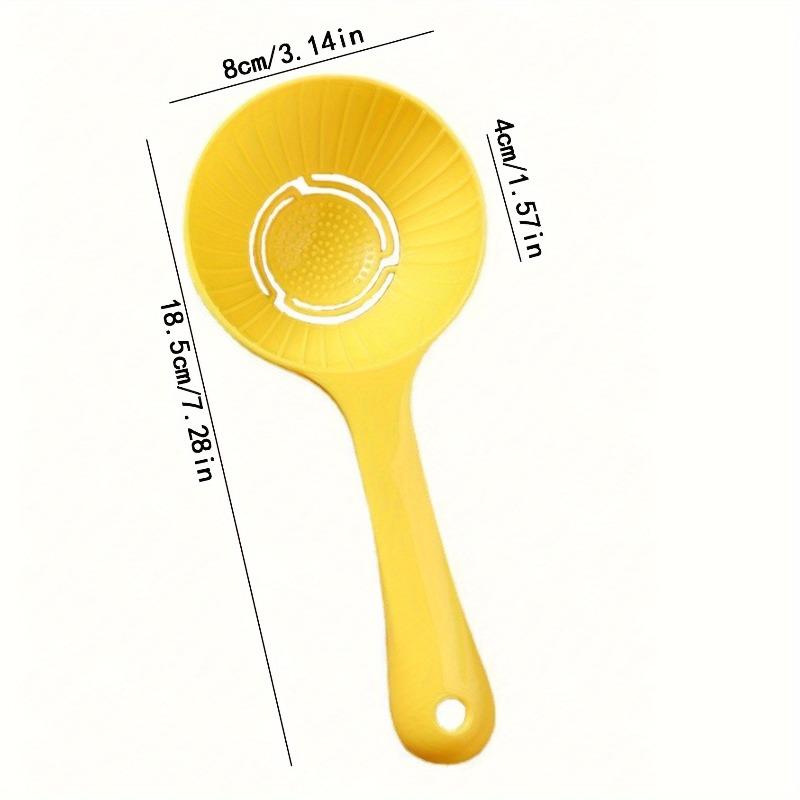 1PC Yellow Half-Circle Rice Scoop, Nonstick Rice Paddle for Sushi Mold & Onigiri, Multipurpose Kitchen Spoon for Home Cooking