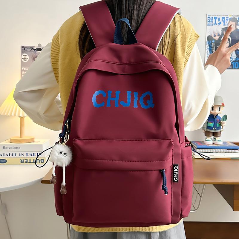 

Student schoolbag, junior high school student, large-capacity junior high school student backpack, lightweight and versatile high-value schoolbag червоний