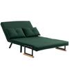 4-in-1 Velvet-Feel Double Sofa Bed, with Pillows - Green