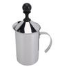 Manual Milk Frother 600ml Stainless Steel Hand Pump Milk Creamer Coffee Frothing Foam Maker Pitcher with Handle for