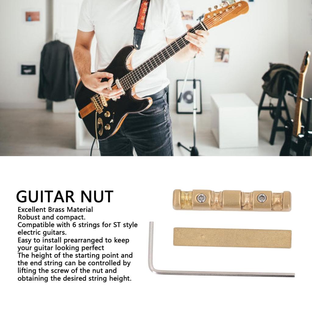 42mm Nastavitelný mosazný nultý pražec pro elektrické kytary ST stylu