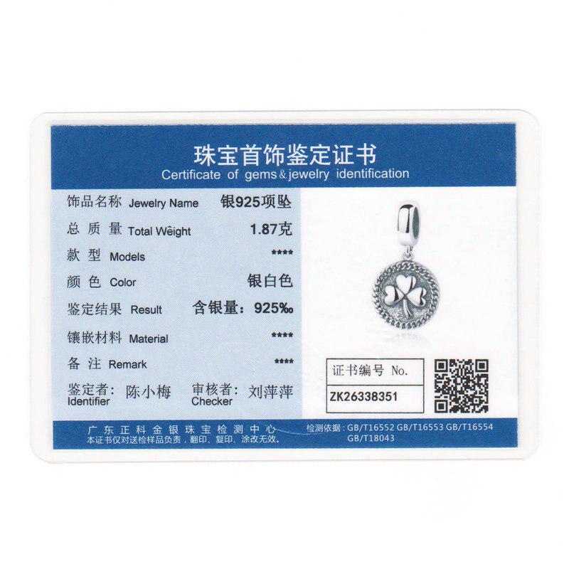 Podzimní novinka 100% 925 Sterling Silver Clover Charm Fit Originální přívěsky na náramek WST