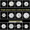 Enkelvoudige Elektrische Motor Koelventilatorblad met D-gat, 220V, Compatibel met 10, 16, 18, 20 Motorformaten.