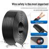 Heavy-Duty Waterproof 2-Core Outdoor Beef Tendon Power Cable, 2.5mm², Antifreeze Soft Wire with Plug