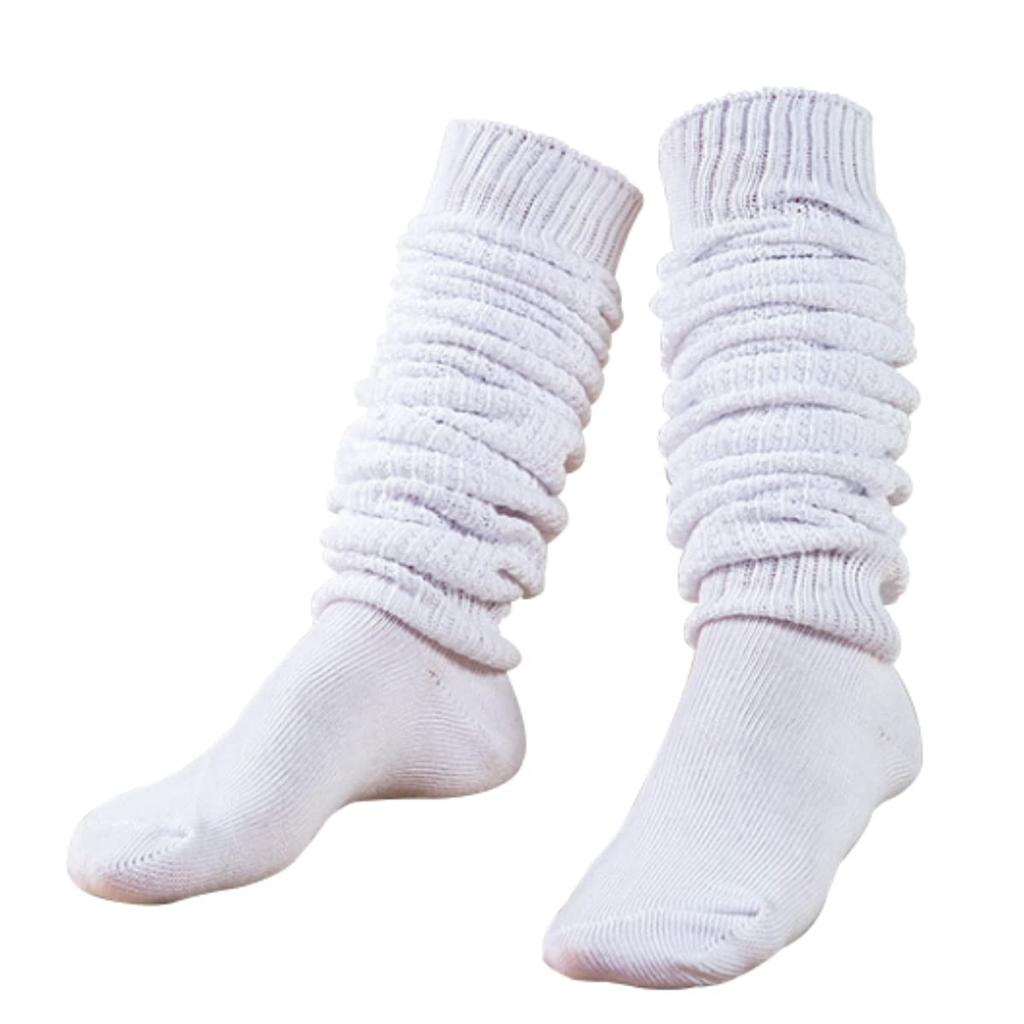 REGANOIR Loose for High School and Middle School Great for 150cm Socks, Cute, Crinkly, Warm, Flexible, White, Students, Cosplay, Sizes 40cm, 60cm,