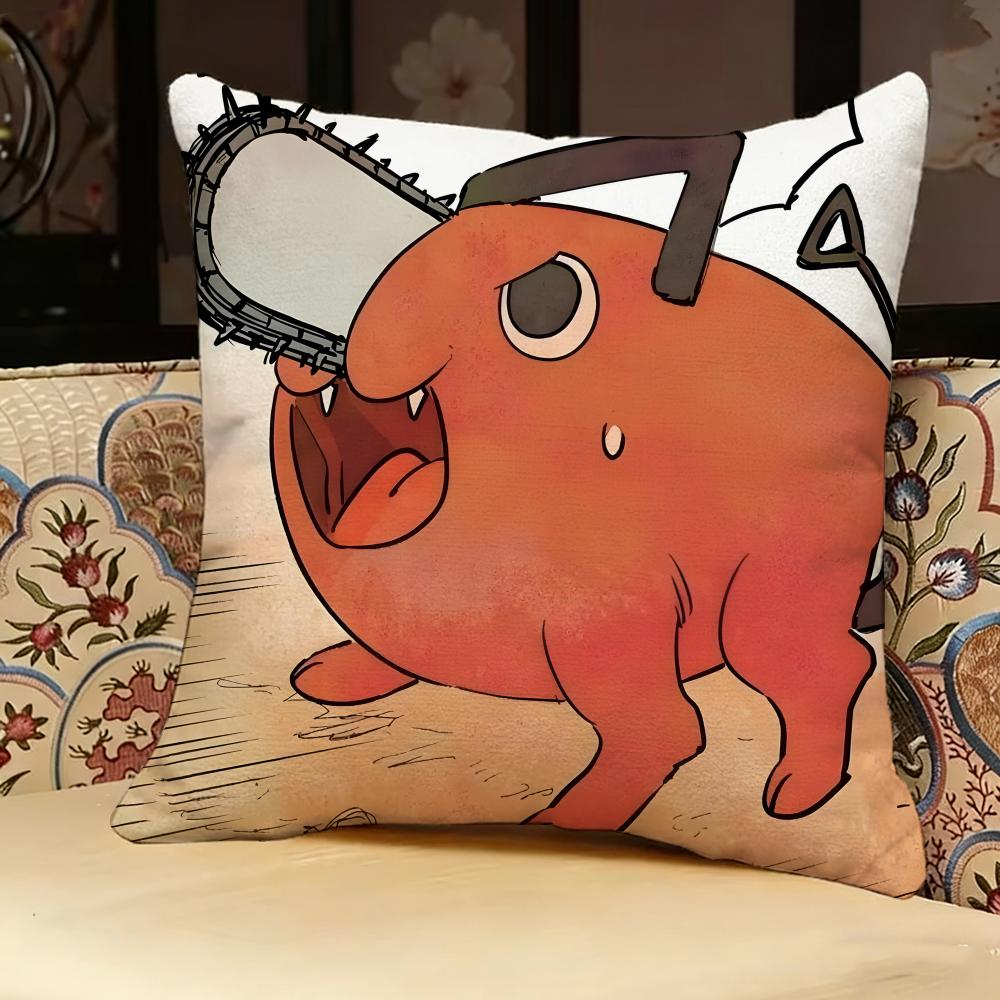 C-chainsaw Man Anime Pillow Case Pillowcase, Double-sided Printed, Sofa Cushion, Bedroom Headboard Pillow