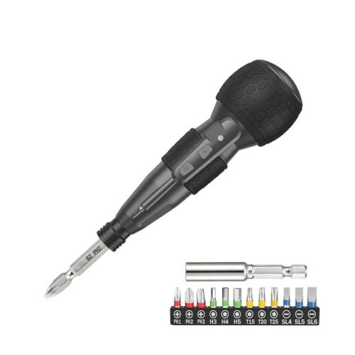 PWT Electric Screwdriver, Electric/Manual, Ball Grip, 3Nm, 1800mAh, 3.6V USB Rechargeable, Compact, Cordless, ESD02