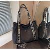 Canvas Bag Women's Large-capacity New Summer Versatile Leisure Shoulder Shopping Bag College Student Tote Bag