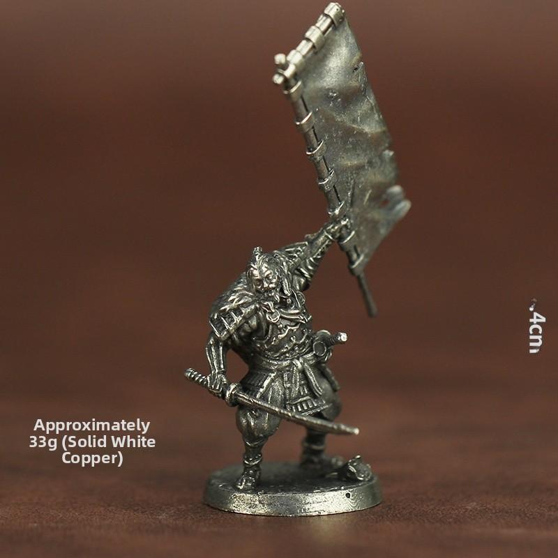 New Metal Chess Piece Samurai Ninja Ancient Soldier Model Toy Desktop Game Gift Display Piece Static Action Figure Collectible