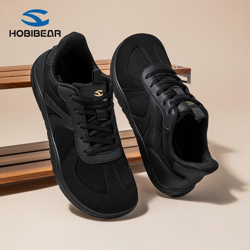 HOBIBEAR Wide Barefoot Shoes Hands Free Lace Up Classic Retro Fashion Sneakers for men&Women