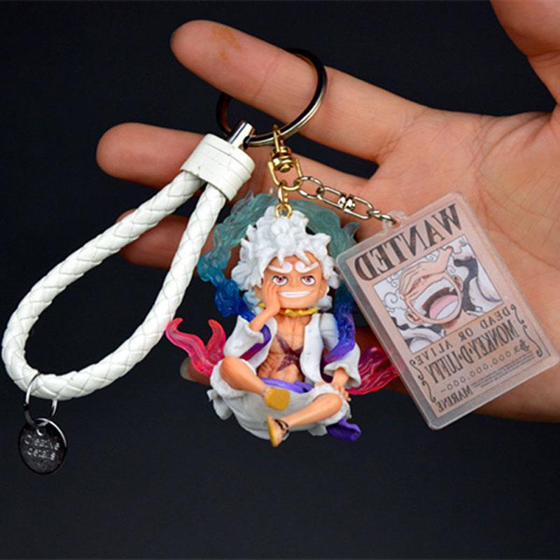 Anime One Piece Gear 5 Luffy Figur Anhänger Schlüsselanhänger Puppe Anhänger Spielzeug Dekoration Geschenk Schönes Design Langlebig