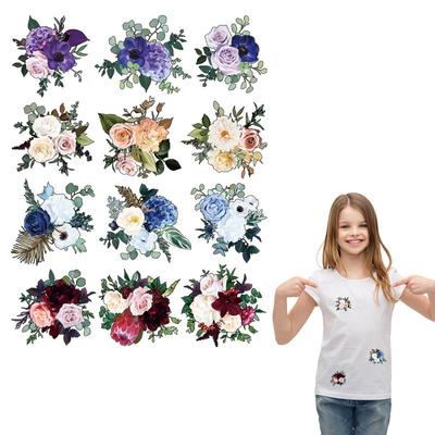 Blume Kleidung Patches Wärme Drücken Applizierte Hoodies Kleidung Aufkleber T-Shirt Parches Ropa Diy Thermische Patches Kleidung