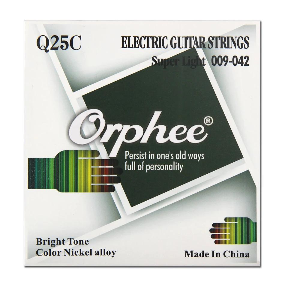Orphee Q25C Electric Guitar Strings Color High Quality Carbon Steel Hexagonal Core Electric Guitarra Strings for Guitar/Bass