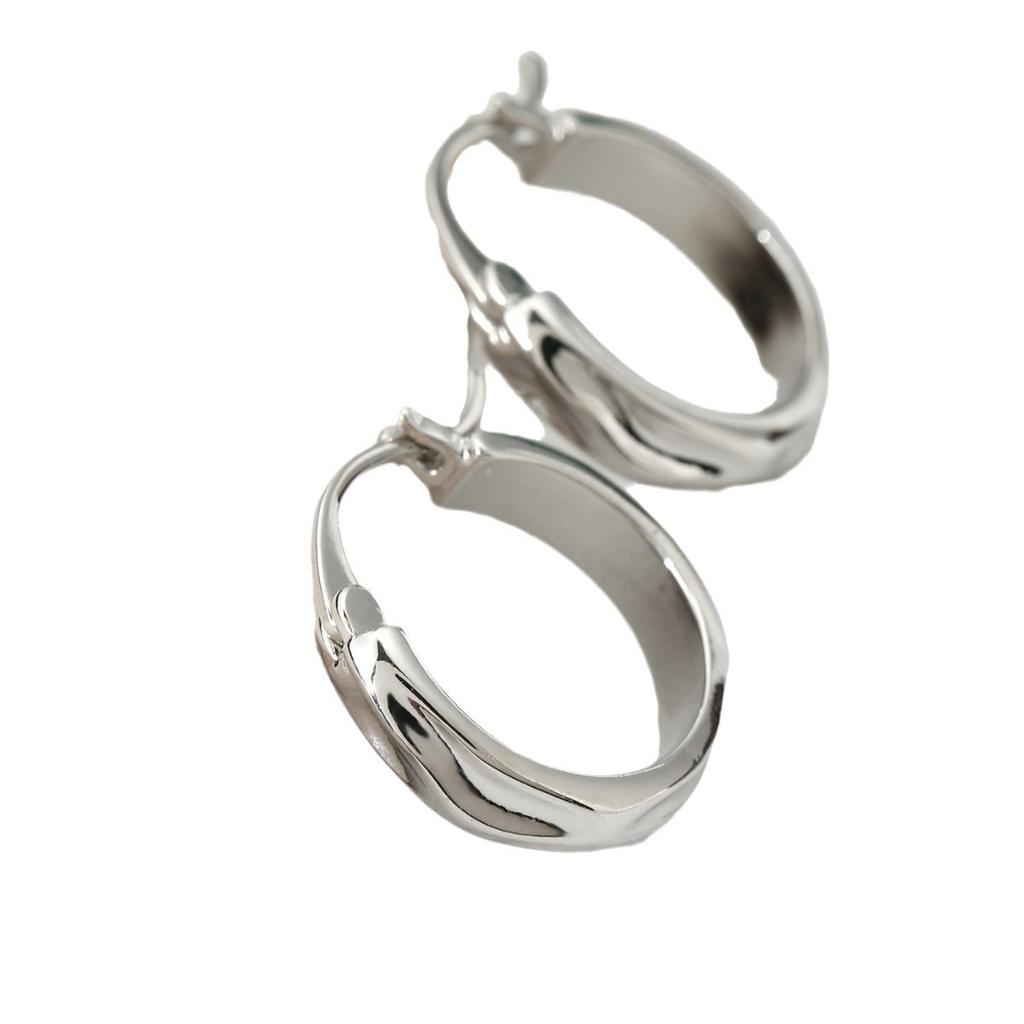 Luxury Minimalist Geometric Round Hoop Earrings Simple Fashion Studs For Women Elegant Daily Jewelry Accessory Gift