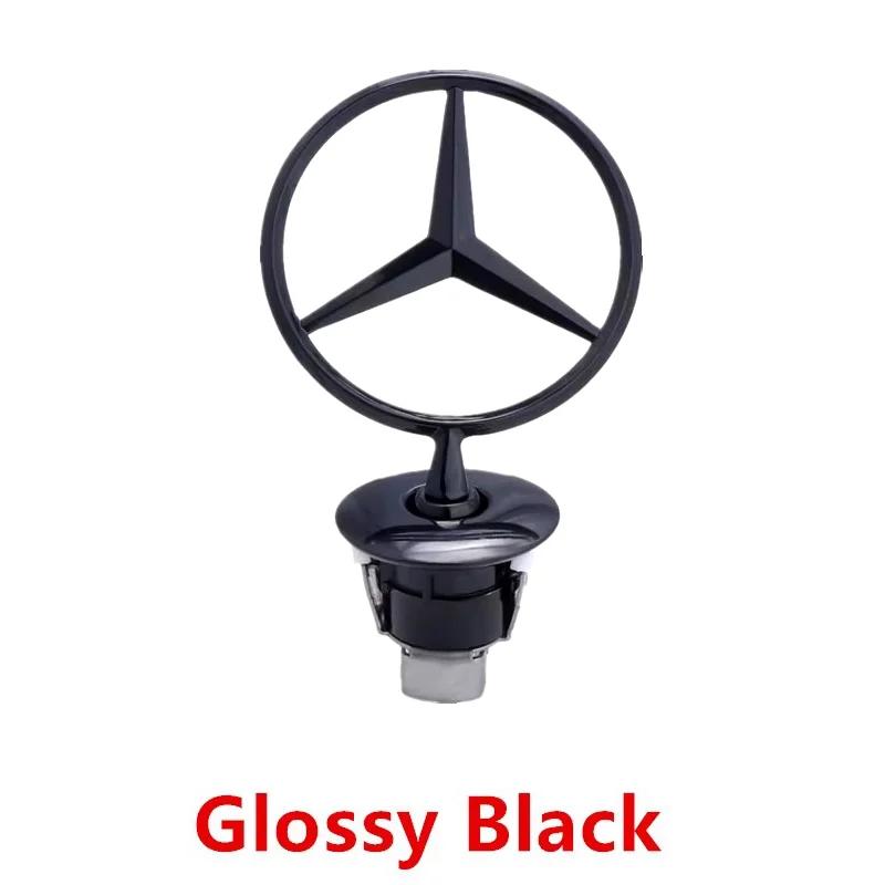 Autocolant Auto Fierbinte 1 buc Insignă Cromată Stea Capotă 44mm Emblema Logo Capotă Față Mașină Pentru Mercedes Benz Clasa C E S W204 W205 W211 W212