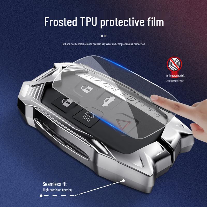 Land Rover Schlüsselhülle: Kompatibel mit Discovery Sport, Range Rover Evoque, Discovery 4, Velar und 5 mit Schlüsselanhänger