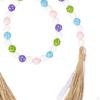 Easter Bead Garland with Wood Elements for Spring Celebrations And Home Decor