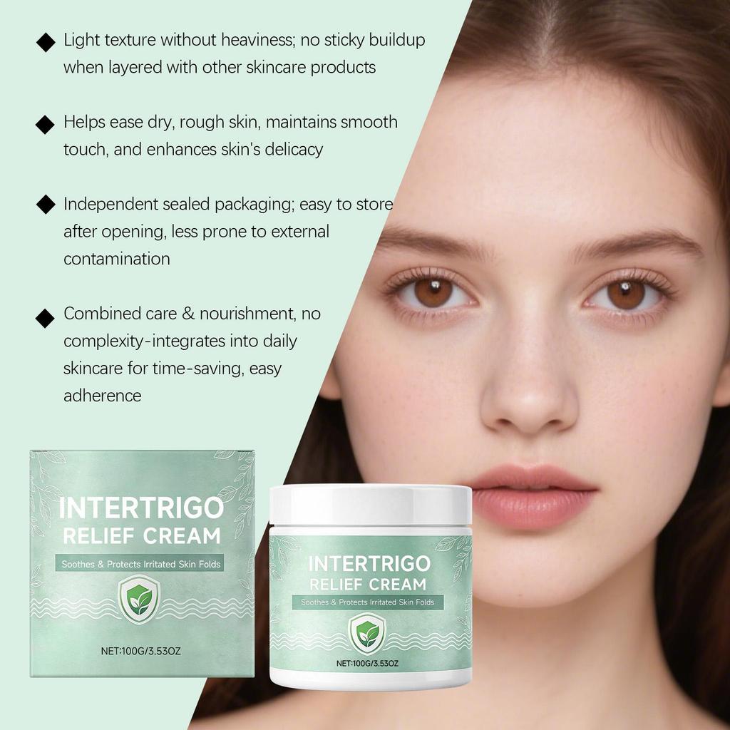 Crema Sollievo Intertrigine 100g - Lenisce e Protegge le Pieghe della Pelle Irritata, Crema per la Cura della Pelle